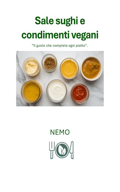 Salse sughi e condimenti vegani: “Collana Terra vegan di Nemo – Vol. 6”