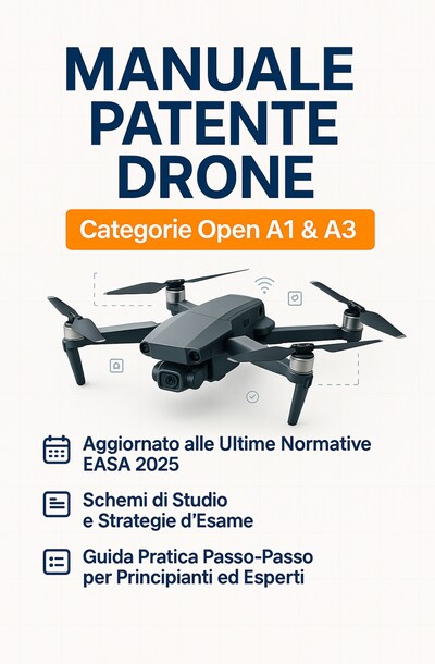 Manuale Patente Drone A1 e A3: Il Libro per Superare l'Esame ENAC e Ottenere l'Attestato di Pilota UAS